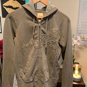 Active Embroidered Zip-Up Hoodie